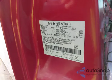 2007 Ford Escape Xlt/Xlt Sport z USA, uszkodzony, nr VIN 1FMCU03127KB89119